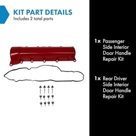 TRQ TRQ Right Valve Cover Red Passenger Side Compatible with 2007 Chrysler Aspen 2000-2007 Dodge Dakota Durango 2002-2007 Ram 1500 2006-2007 Jeep Commander 1999-2007 Grand Cherokee Mitsubishi Raider