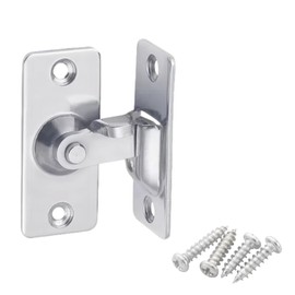 2PCS 90 Degree Right Angle Door Lock Buckle Sliver,Buckle Safety Door Bolt Lock,Safety Door Bolt Lock Hasp Latch,Sliding Door Latch,Bathroom Door Lock,44 * 19mm