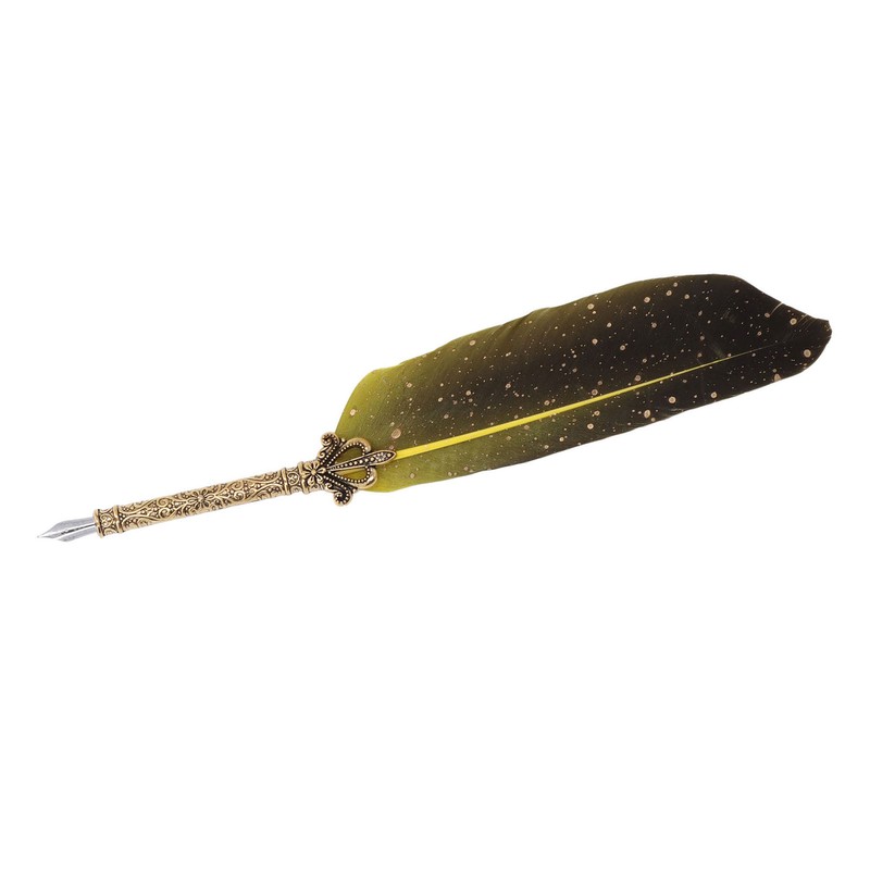 Feather Pen Set with 5 Interchangeable Nib Letter Opener Pen
