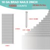 10000 Counts 18 Gauge Brad Nails 2 Inch, Heavy Duty