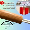 BEIEBIJOB 3.3ft Self Adhesive Floor Cord Cover,Heavy Duty Soft PVC