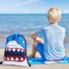 Shark Drawstring Backpack - Drawstring Bags for Boys Kids Swim