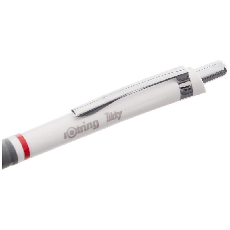 Rotring Tikky Lightweight Ballpoint Pen with Rubberised Grip - White
