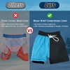 BROWNKNOT Boys Swim Trunks with Compression Liner Swim Shorts Bathing