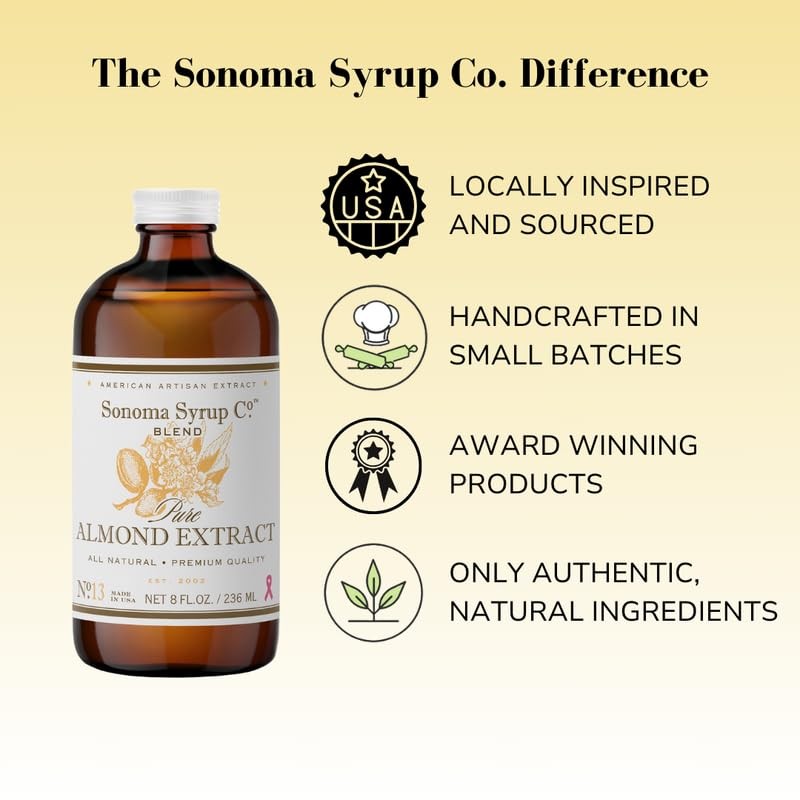Sonoma Syrup Co Pure Almond Extract 8 oz | for