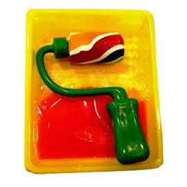 Paint Roller Candy: Rainbow Roller with Sour Gel Candy 1 Piece