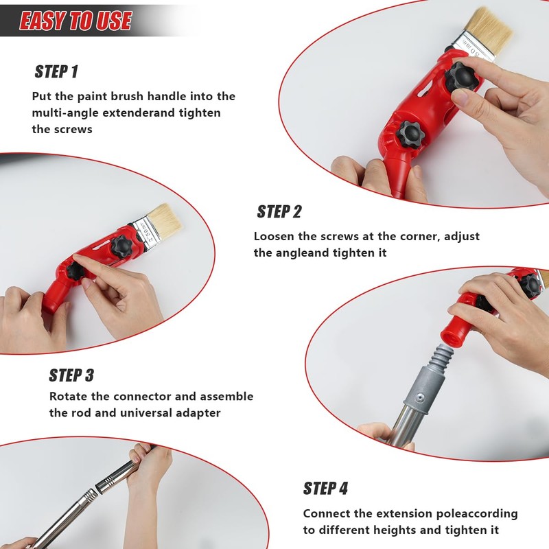 Paint Roller Set 11Pack, 1.9m Paint Roller Extension Pole 6