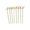 100Pcs 15cm 6 Inch Wood Cocktail Picks Knot Skewers Twisted