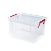 Whitefurze Allstore Container with Silver Clamp, Plastic, Natural, 5 Litre
