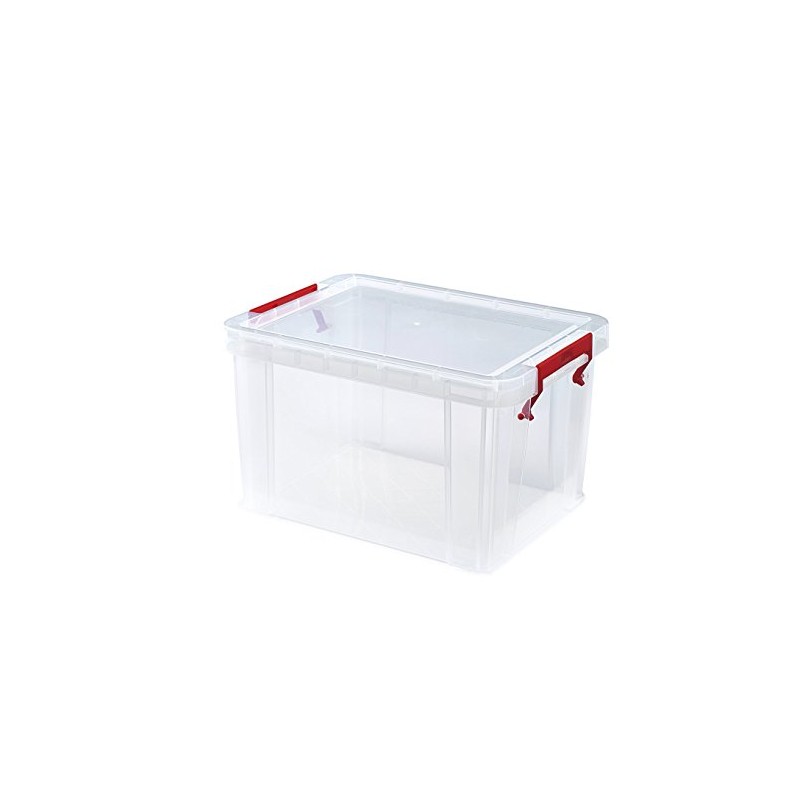 Whitefurze Allstore Container with Silver Clamp, Plastic, Natural, 5 Litre