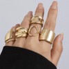 14K Gold Stackable Knuckle Rings Set for Women,Aesthetic Silver Trendy