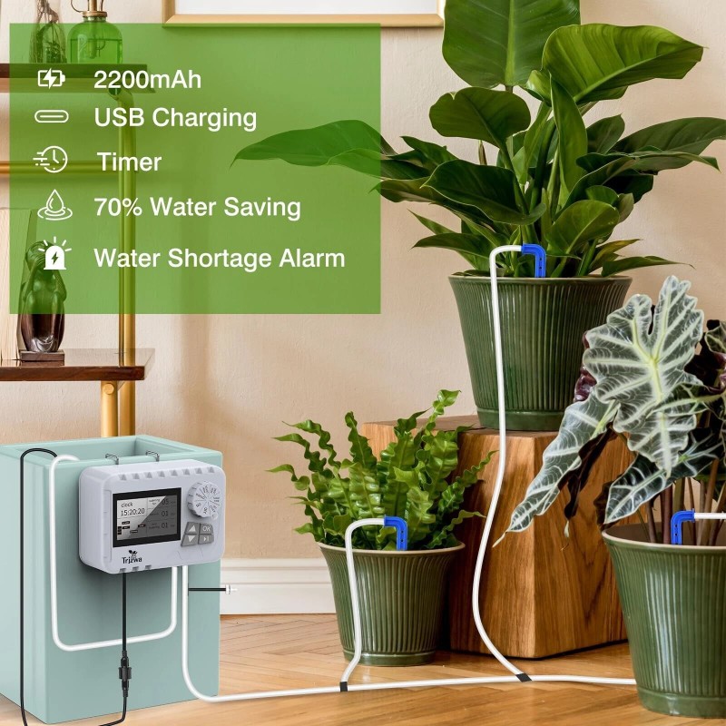 TRJZWA Automatic Watering System Watering System Kit Schedule Water Timer