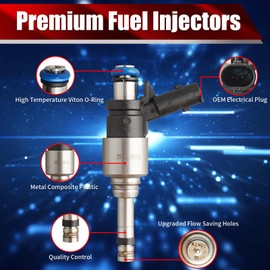 MACAX Set of 4 Fuel Injectors 35310-2B150 FJ1435 Replacement Compatible with Hyundai Accent 2018-2019 Kia Rio 2018-2019 Soul 2017-2019 Excludes Turbo Models 1.6L L4 - Replaces 353102B150