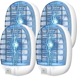 Bug Zappers Plug in Indoor, Electronic Fly Traps for Indoors, Insect Traps Mosquito Killer Mosquito Bug Repellent for Kids & Pets, Home, Kitchen, Bedroom, Baby Room, Office (4 Packs)