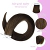 LieblichWelle Tape in Hair Extensions Human Hair Darkest Brown 20