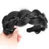 Oplira Wide Braid Headband with Teeth Synthetic Hair Braid Headband
