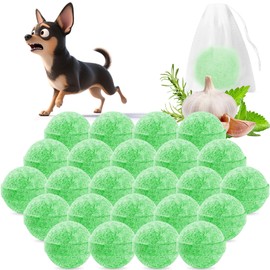 Dog Deterrent for Yard, Preventing Dogs from Peeing, 24 Pack Natural Peppermint Oil Dog Cat Deterrent Ball Outdoor Indoor Keep Dogs Out of Yard Lawn Garden Prevent Scratch and Chew