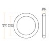 sourcing map Nitrile Rubber O-Rings 155mm OD 147mm ID 4mm