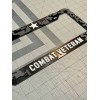 plate frame COMBAT VETERAN Black License Plate Frame Cover, Frame,