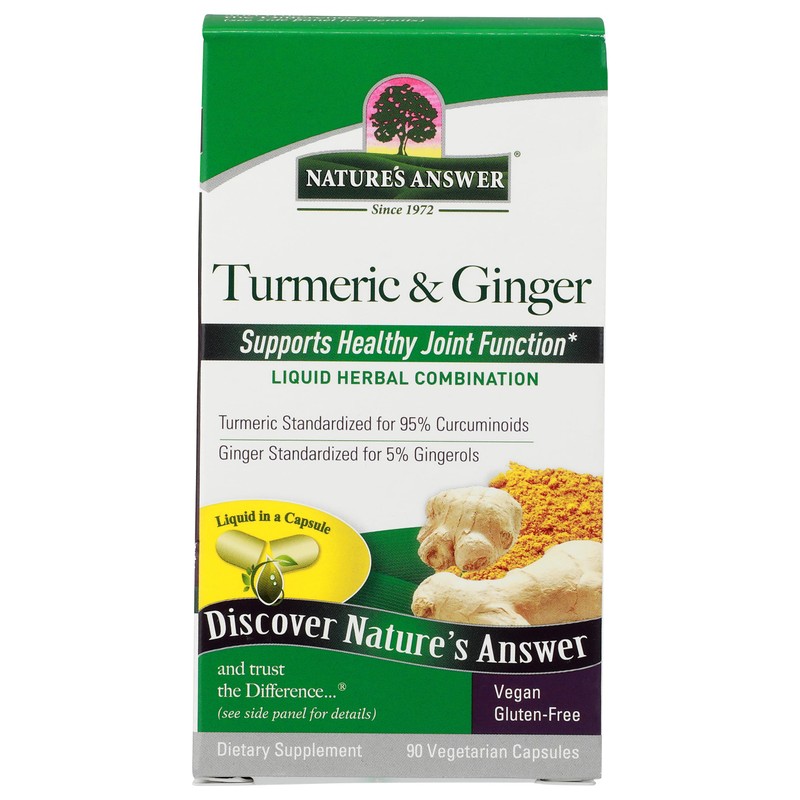 Nature's Answer Extracaps Turmeric and Ginger Vegetarian Capsules, 90-Count