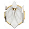 Pack of 6 cloth napkins with monograms high quality embroidery;