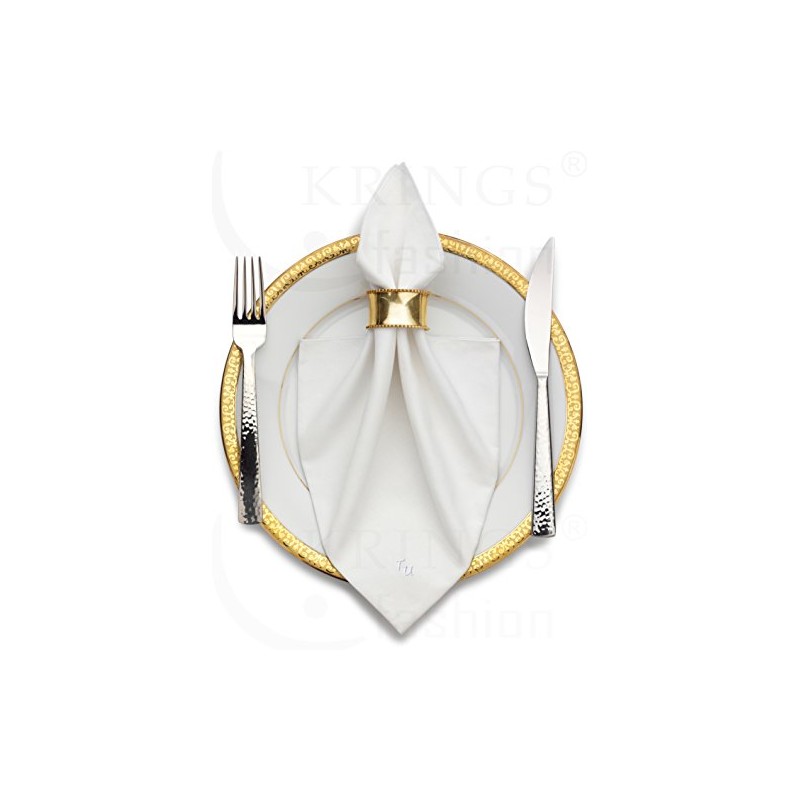 Pack of 6 cloth napkins with monograms high quality embroidery;