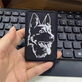 Patches Velcro Embroidery Velcro Patch Funny Dog Morale Emblem Patch with Velcro Patch for Backpacks, Hat, Jacket, Clothing