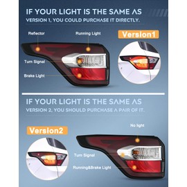 Nilight Taillight Assembly Compatible with 2017 2018 2019 Ford Escape Kuga Outer Rear Lamp Replacement OE Style with LED and halogen bulbs Driver Side