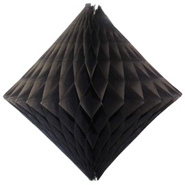 3-Pack 12 Inch Black Honeycomb Diamond Decoration