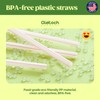 Glotoch Express 1000 PCS Individually Wrapped Plastic Straws, 7.75'' Long,