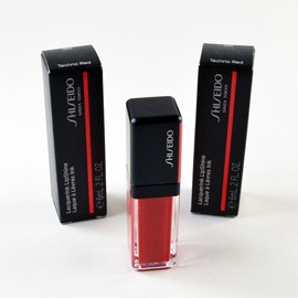 Shiseido 2 Shiseido LacquerInk Lip Shine #304 TECHNO RED - Set Of 2 x 6mL / 0.2 Oz.