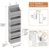 Kaitiemoo 1 PC 5-Tier Over the Door Organizer, Heavy-Duty Large