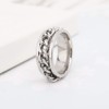 Holibanna Stainless Steel Finger Ring Band Fidget Rings Cool Chain