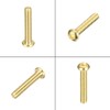 sourcing map Brass Machine Screws, M3x16mm Phillips Pan Head Fastener