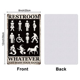 SUPERDANT Funny Restroom Vintage Metal Tin Sign Toilet Poster Retro Metal Signs Vintage Funny Metal Tin Sign Retro Metal Poster Text Decor for Bedroom Bathroom Retro Metal Decor