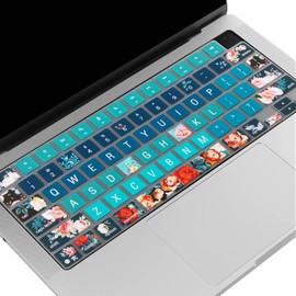 WSLUCKO Keyboard Cover Skin for 2021-2024 MacBook Pro 14''/16” (Model: A2442 A2485 A2992 A2779 A2780 A2991 A2918 M1 M2/M3 Pro/Max) & M2 MacBook Air 13.6''/15'' (Model:A2681 A3113 A2941 A3114),Rose
