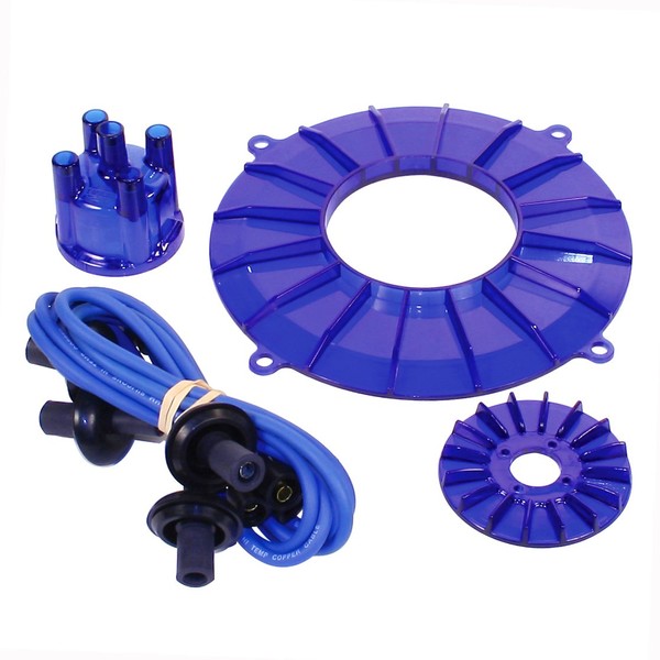 EMPI 8743 Engine Trim Dress Up Kit, Blue, 4 Pieces,