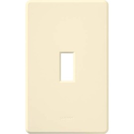 Lutron Fassada 1-Gang Matte Toggle Switch/Toggler Wallplate, FW-1-AL, Almond