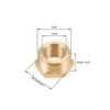 sourcing map Brass Threaded Pipe Fitting G1/2 Male X G1/4
