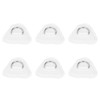 6Pcs PVC D Ring Patch Elastic Rope Set Stainless Steel