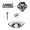 EMSea Pack of 2 Half Moon Push Button Door Catch