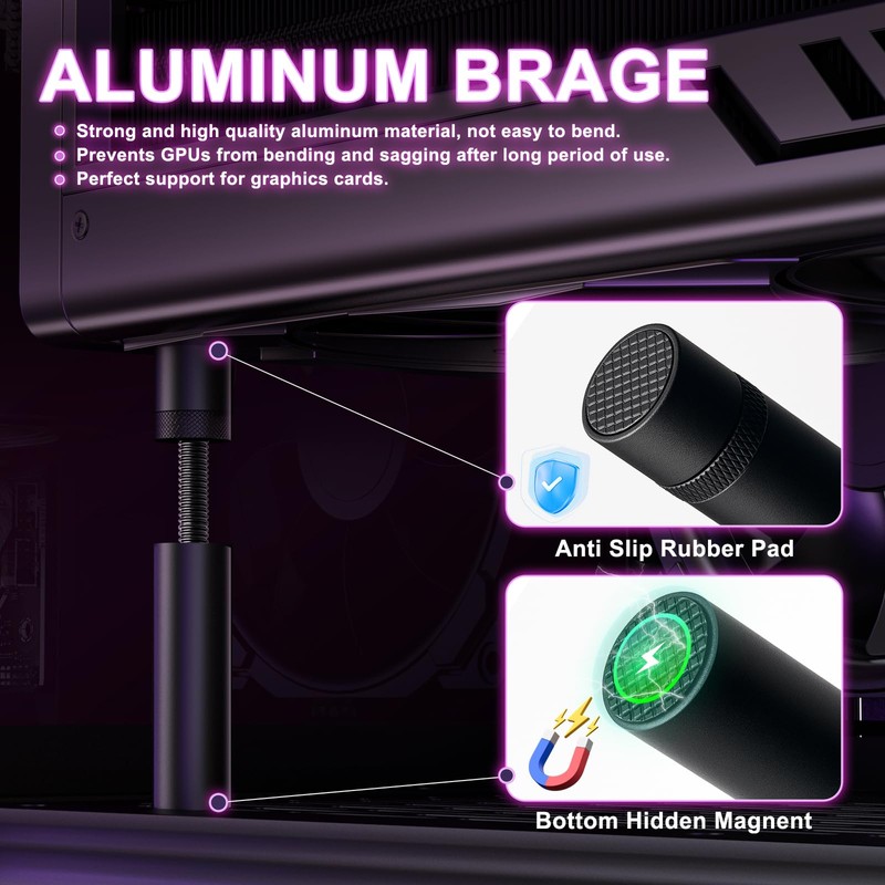 MonyCzrx Graphics Card GPU Brace Support Adjustable Video Card Stand