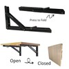 Folding Shelf Brackets 8 inch,Folding Brackets Heavy Duty Max.Load 410lb,DIY