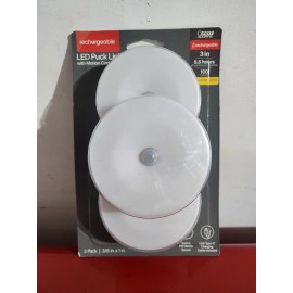 Feit Electric 3 Pack Feit Rechargeable LED Puck Lights with Motion Control