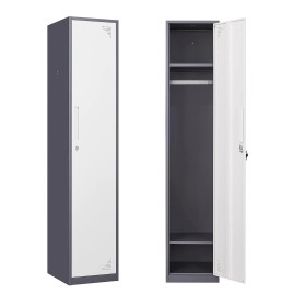 STANI Metal Locker Steel Storage Cabinet with 1 Door for Home Office School Gym Hotel