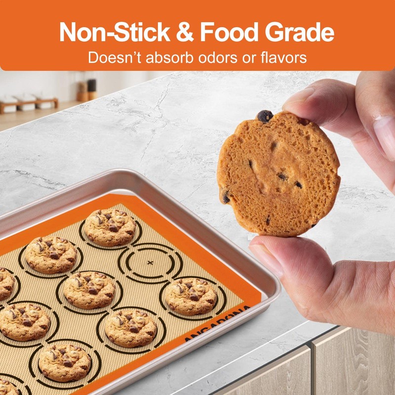 Silicone Baking Mat Sheets Set, Easy Clean &Non-Stick Food Grade