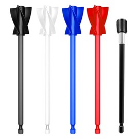 LUCTHY Epoxy Resin Mixer Paddles with Extension Rod, 4pcs Paint Mixer Drill Mixer Attachment Mixing Tool for Mixing Epoxy Resin, Paint, Pigment, Glaze