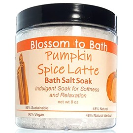 Pumpkin Spice Latte Bath Salt Soak (8 Ounce) - Phthalate Free Fragrance - is A Versatile Soaking Aid with a Warm Vanilla Spice Scent