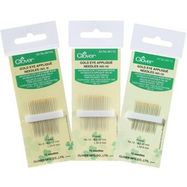 Clover Gold Eye Applique Needles No. 12