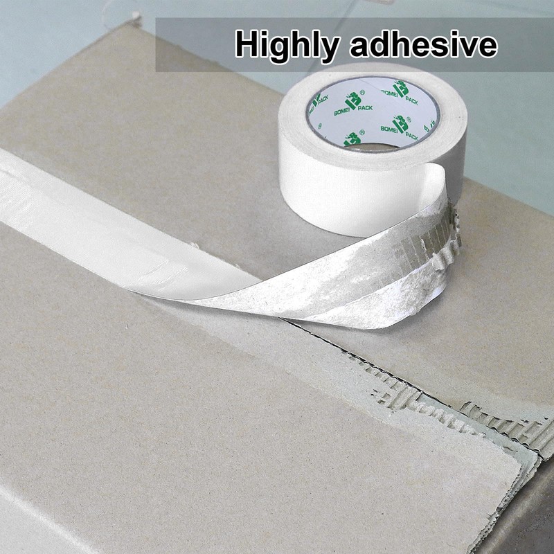 BOMEI PACK 6-Pack Heavy Duty Duct Tape, White Tape 2